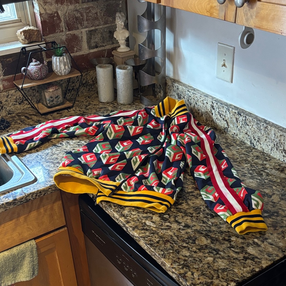 Gucci Multicolor Patterned Collar Jacket - image 1